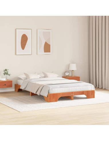 Struttura del letto Marrone cerato 120 x 190 cm Pino massello