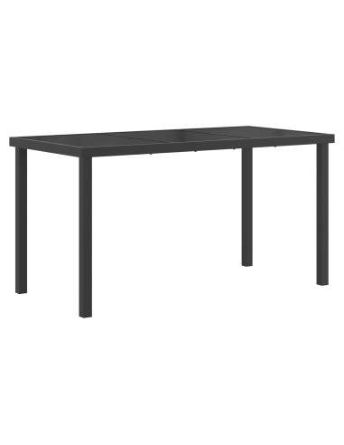 Set di Mobili da Esterno 5 pcs Nero e antracite Textilene