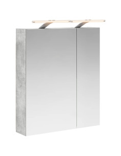 Mobiletto per specchio da bagno con lo scaffale Grigio cemento 2