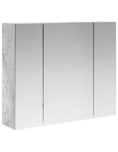 Mobiletto per specchio da bagno Grigio cemento 2