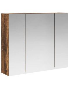 Mobiletto per specchio da bagno Rovere fumé 60 x 14,5 x 50 cm 2