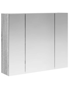 Mobiletto per specchio da bagno Grigio Sonoma 60 x 14,5 x 50 cm 2