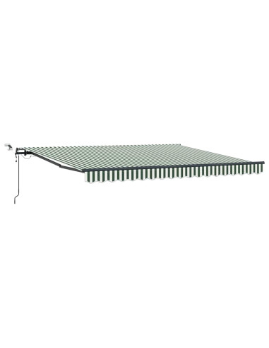 Tessuto per Tenda con Verde e Bianco 400 × 300 cm Poliestere