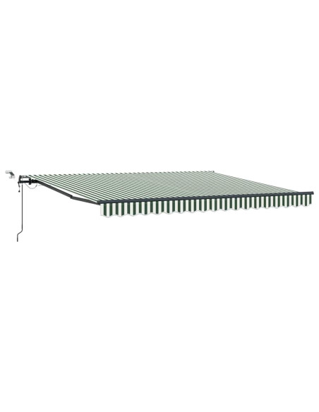 Tessuto per Tenda con Verde e Bianco 400 × 300 cm Poliestere