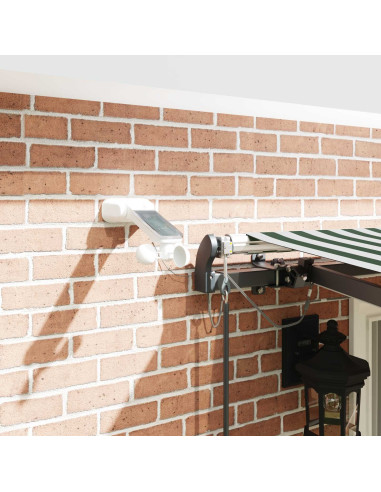 Tessuto per Tenda con Verde e Bianco 400 × 300 cm Poliestere