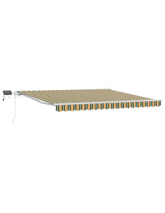 Tenda Retrattile con Verde e giallo 400 ×350 cm Tessuto 2