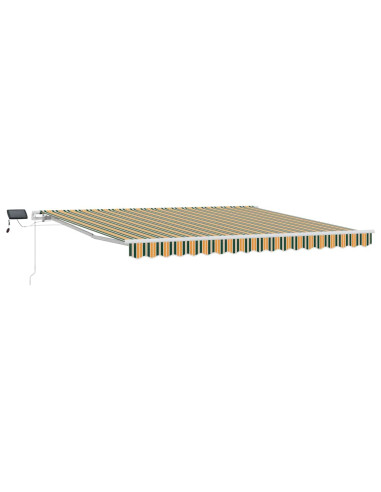 Tenda Retrattile con Verde e giallo 400 ×350 cm Tessuto