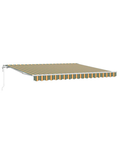 Tettuccio Elettrico Retrattile Verde e giallo 400 × 350 cm