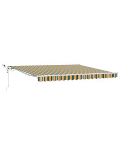 Tenda Retrattile Verde e Giallo 400 × 350 cm 2
