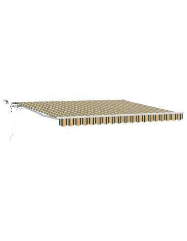 Tenda Retrattile Verde e Giallo 400 × 350 cm