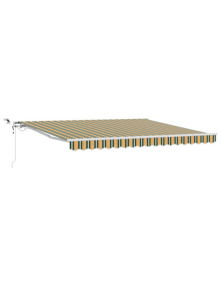 Tenda Retrattile Verde e Giallo 400 × 350 cm