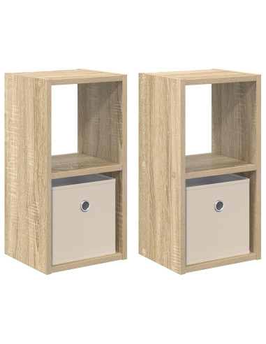 Comodino con cassetto 2 pcs Rovere Sonoma 25,5 x 22 x 49,5 cm
