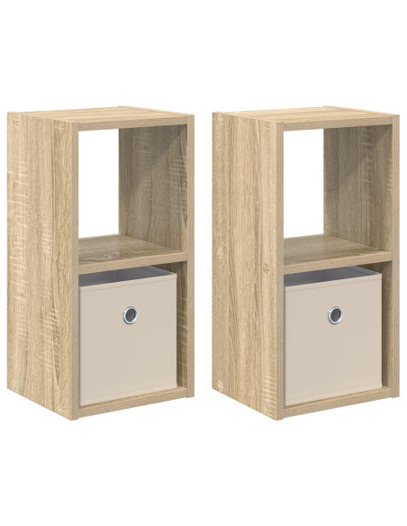 Comodino con cassetto 2 pcs Rovere Sonoma 25,5 x 22 x 49,5 cm