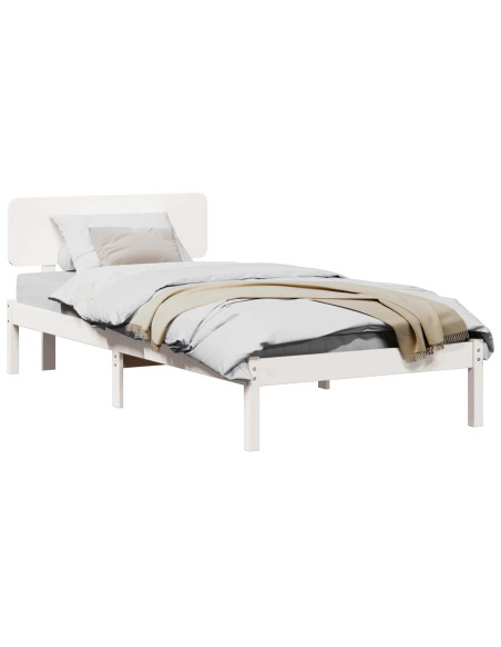 Struttura del letto Bianco 80 x 200 cm Pino massello