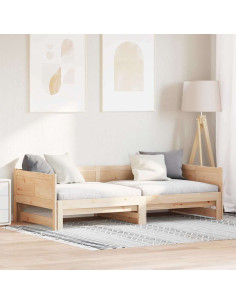 Letto Giorno Estraibile Marrone 203,5 x 184 x 56,5 cm