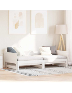 Letto Giorno Estraibile Bianco 203,5 x 184 x 56,5 cm