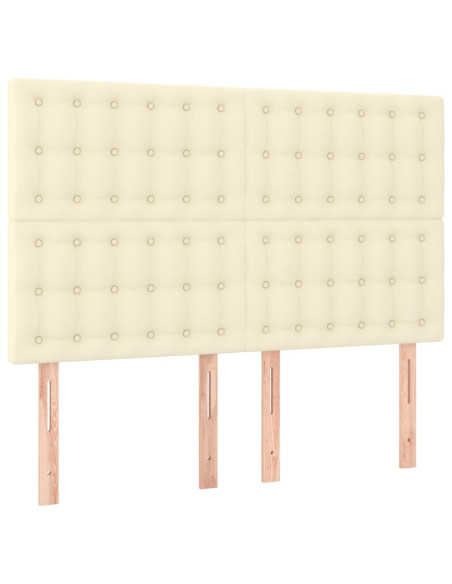 Giroletto a Molle con Materasso Crema 140x190 cm in Similpelle