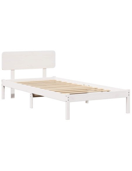 Struttura del letto Bianco 80 x 200 cm Pino massello