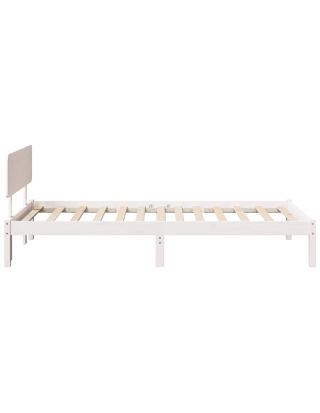 Struttura del letto Bianco 90 x 190 cm Pino massello