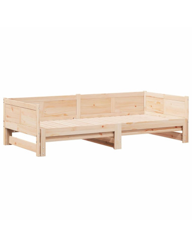 Letto Giorno Estraibile Marrone 203,5 x 184 x 56,5 cm