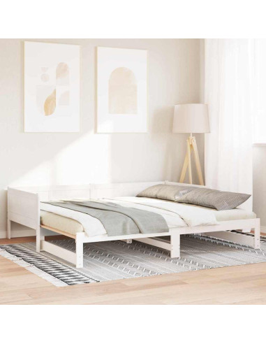 Letto Giorno Estraibile Bianco 203,5 x 184 x 56,5 cm