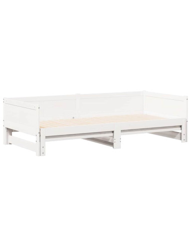 Letto Giorno Estraibile Bianco 203,5 x 184 x 56,5 cm