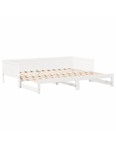 Letto Giorno Estraibile Bianco 203,5 x 184 x 56,5 cm