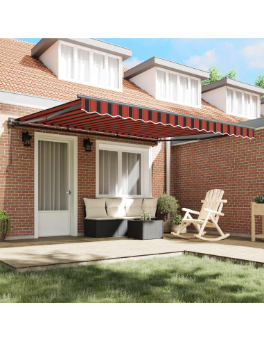 Tessuto per Tenda arancione e marrone 350 x 250 cm Poliestere