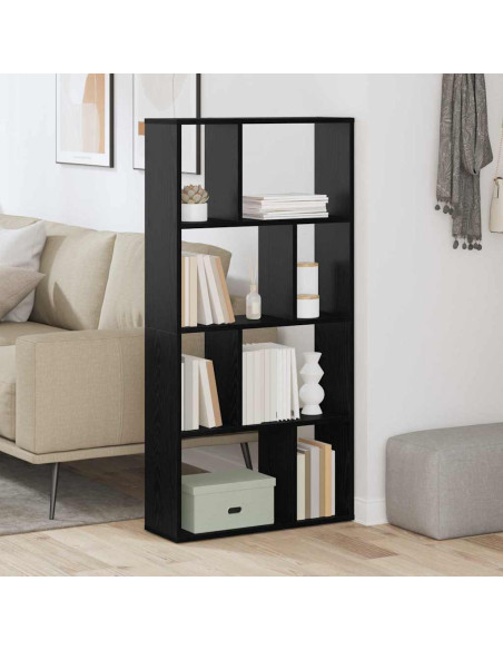 Armadio per Libri Rovere Nero 70 x 20 x 102.5 cm