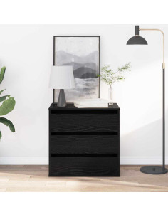 Mobile con Cassetti Nero 60 x 41 x 58 cm Legno multistrato