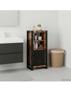 Mobile da Bagno con porta Marrone Legno Recuperato Massello