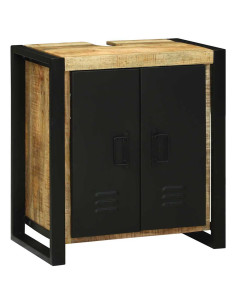 Armadio sottolavello con porta Marrone Legno di mango massello