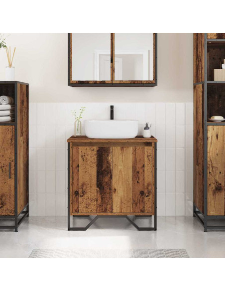 Armadio per Lavabo da Bagno Legno vecchio 60 x 35 x 60 cm