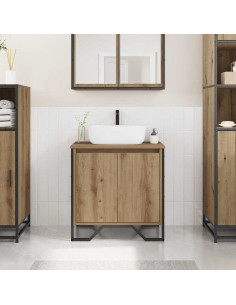 Armadio per Lavabo da Bagno Rovere artigianale 60 x 35 x 60 cm