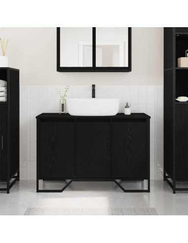 Mobiletto per Lavabo Altro Rovere Nero 91 x 35 x 60 cm