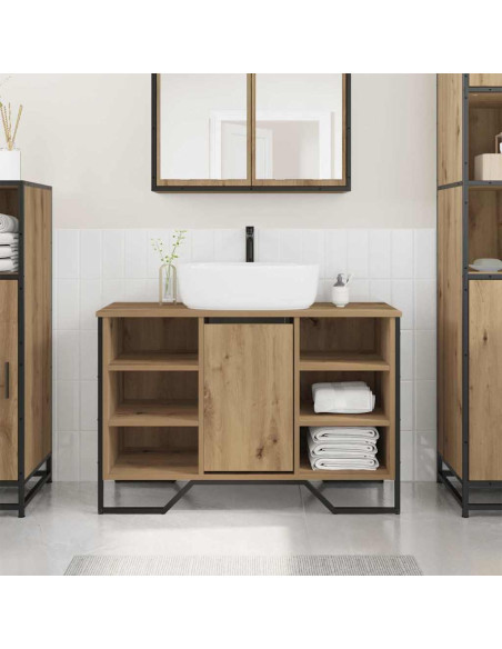 Armadio per Lavabo da Bagno Rovere artigianale 91 x 35 x 60 cm