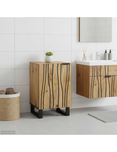 Armadio per Lavabo da Bagno con porta Marrone 38 x 33,5 x 58 cm