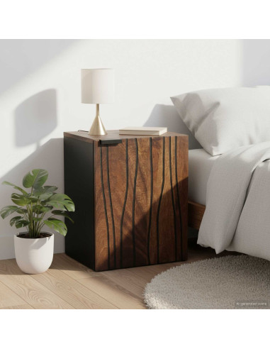 Armadio per Lavabo da Bagno con porta Noce 38 x 33,5 x 48 cm