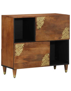 Credenza Marrone 80 x 33 x 75 cm Legno di mango massello