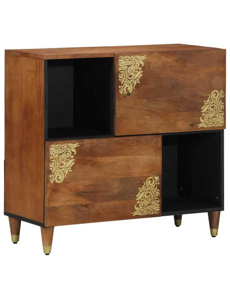 Credenza Marrone 80 x 33 x 75 cm Legno di mango massello