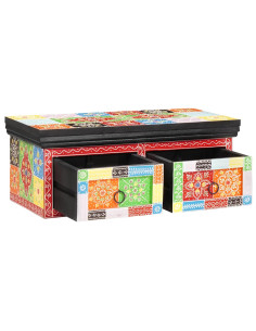 Mobile TV Multicolore 60 x 30 x 24 cm Legno massello di mango