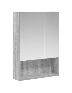 Mobiletto per specchio da bagno Grigio Sonoma 50 x 14,5 x 70 cm 2