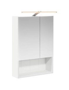 Mobiletto per specchio da bagno Bianco 50 x 14,5 x 70 cm 2