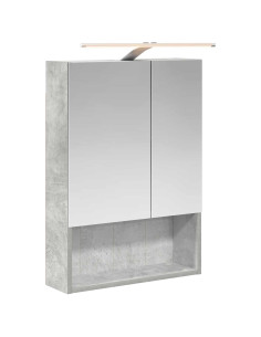 Mobiletto per specchio da bagno con lo scaffale Grigio cemento 2