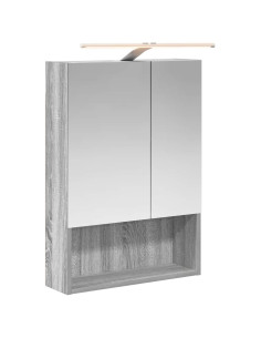 Mobiletto per specchio da bagno Grigio Sonoma 50 x 14,5 x 70 cm 2