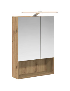 Mobiletto per specchio da bagno con porta Rovere Artigianale 2