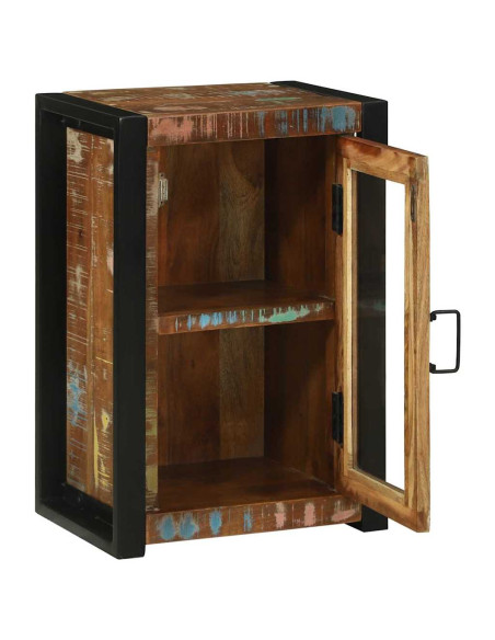 Mobile da Bagno con porta Marrone Legno Recuperato Massello