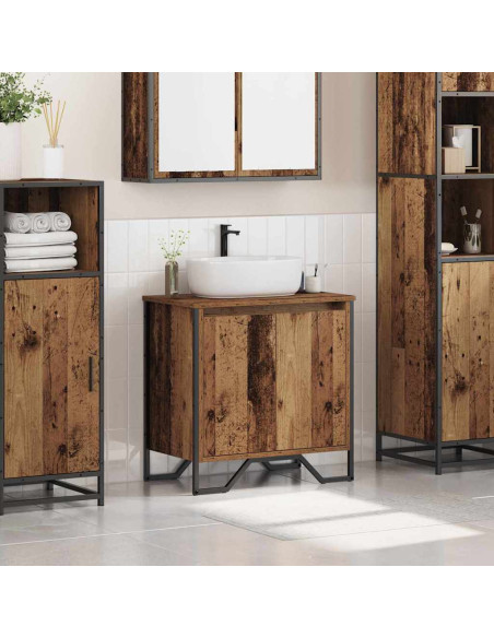 Armadio per Lavabo da Bagno Legno vecchio 60 x 35 x 60 cm