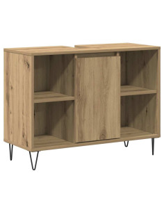 Mobile da Bagno con porta Rovere artigianale 80 x 33 x 60 cm 2