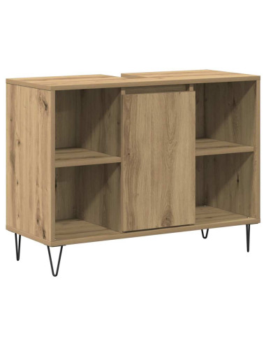 Mobile da Bagno con porta Rovere artigianale 80 x 33 x 60 cm